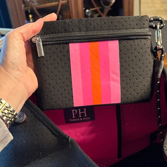 Parker & Hyde Black and Pink Tote Bag - Picture 12 of 12